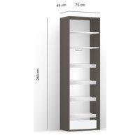 DULAP LEX 75-240-45 B GRI/DAST/R/O